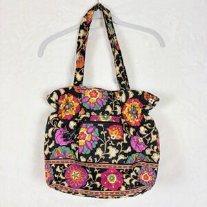 Vera Bradley Quilted Tote Bag Cotton Top Handle Purse Retired Print Suzani 2011